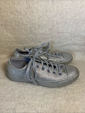 Converse Silver Glitter Low-Top Women's Sneakers